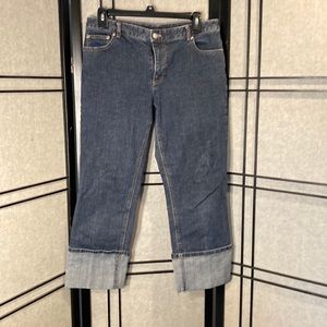 Casual Corner Annex stretch cuffed capris / cropped  size 6